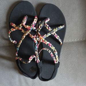 Brand New Still In Bag! Colorful Braided Strap Sandals Size 39 (8-8.5 US)